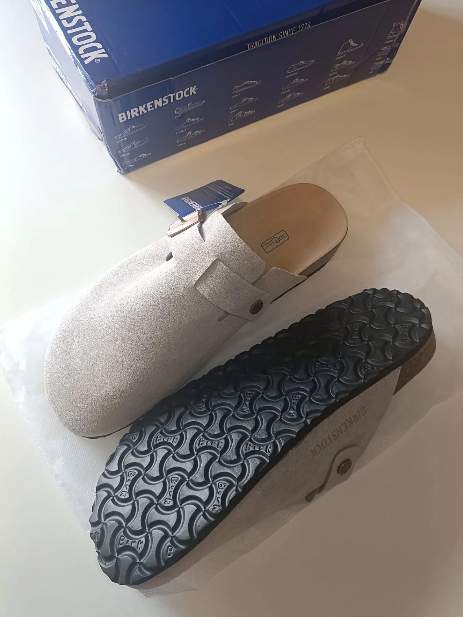 Birkenstock Boston soft brancas tamanho 45 – photo 8